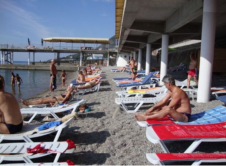 отель Сказка Алушта, пляж