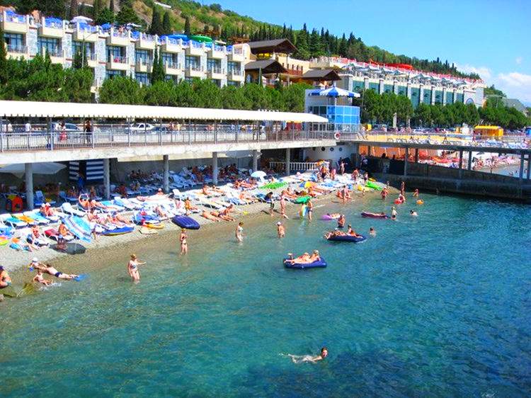 отель Сказка Алушта, пляж